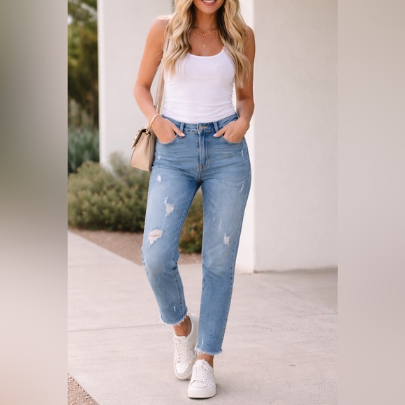 Judy Blue Denim - Judy Blue Light Blue Straight Leg Jeans